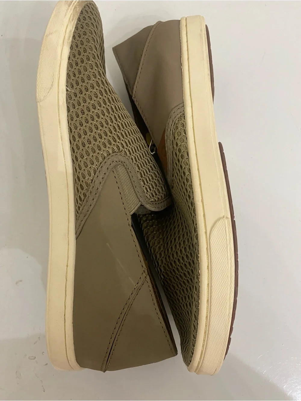OluKai Men's Slip-On Mesh Espadrilles - Beige